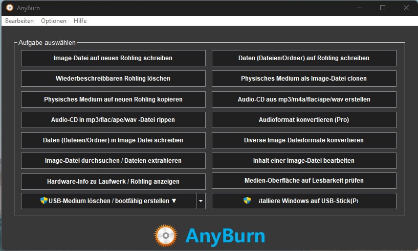anyburn macos bootstick usb medium bootfähig machen iso installieren recovery