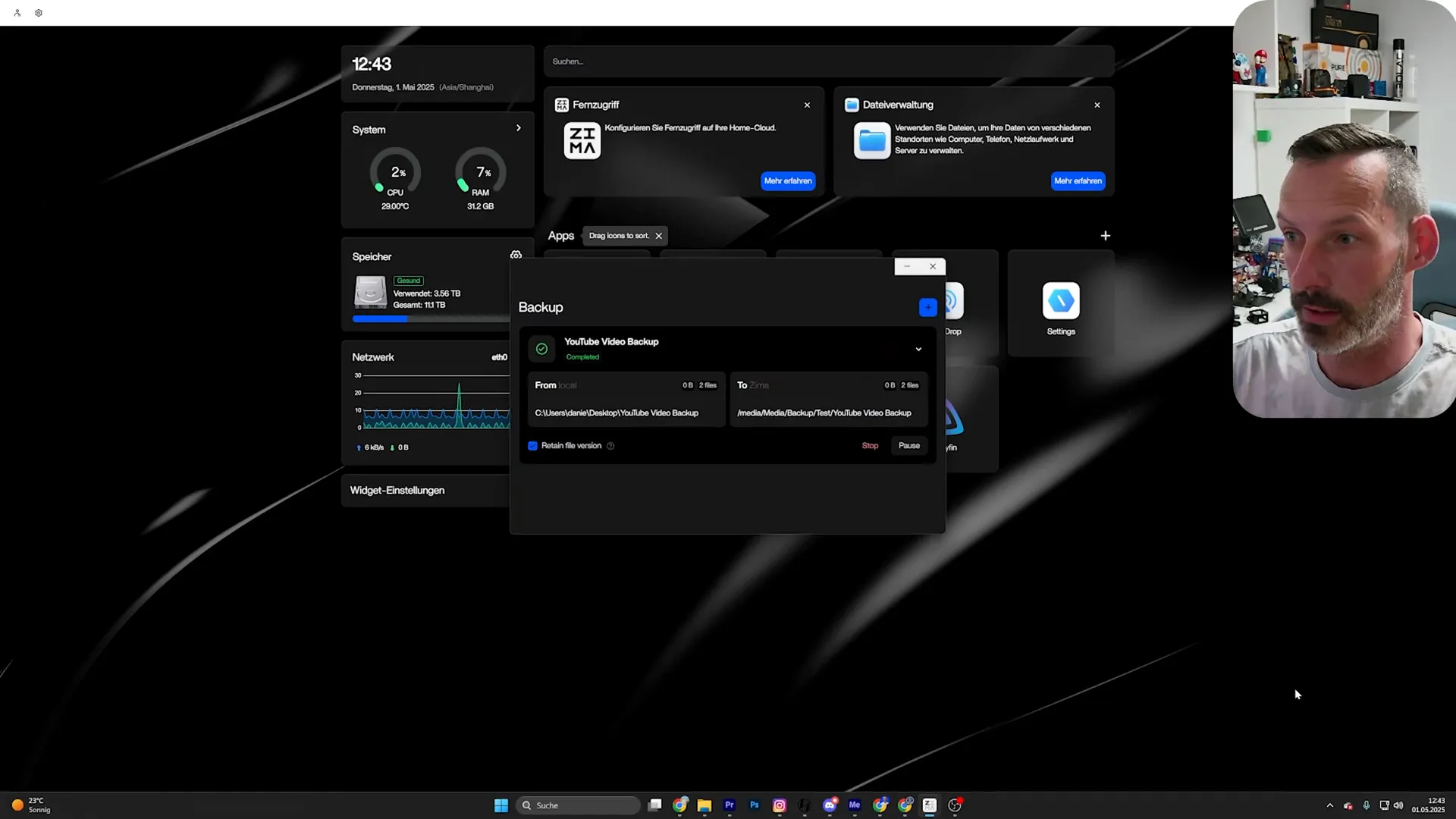 Backupsynchronisation mit ZimaOS