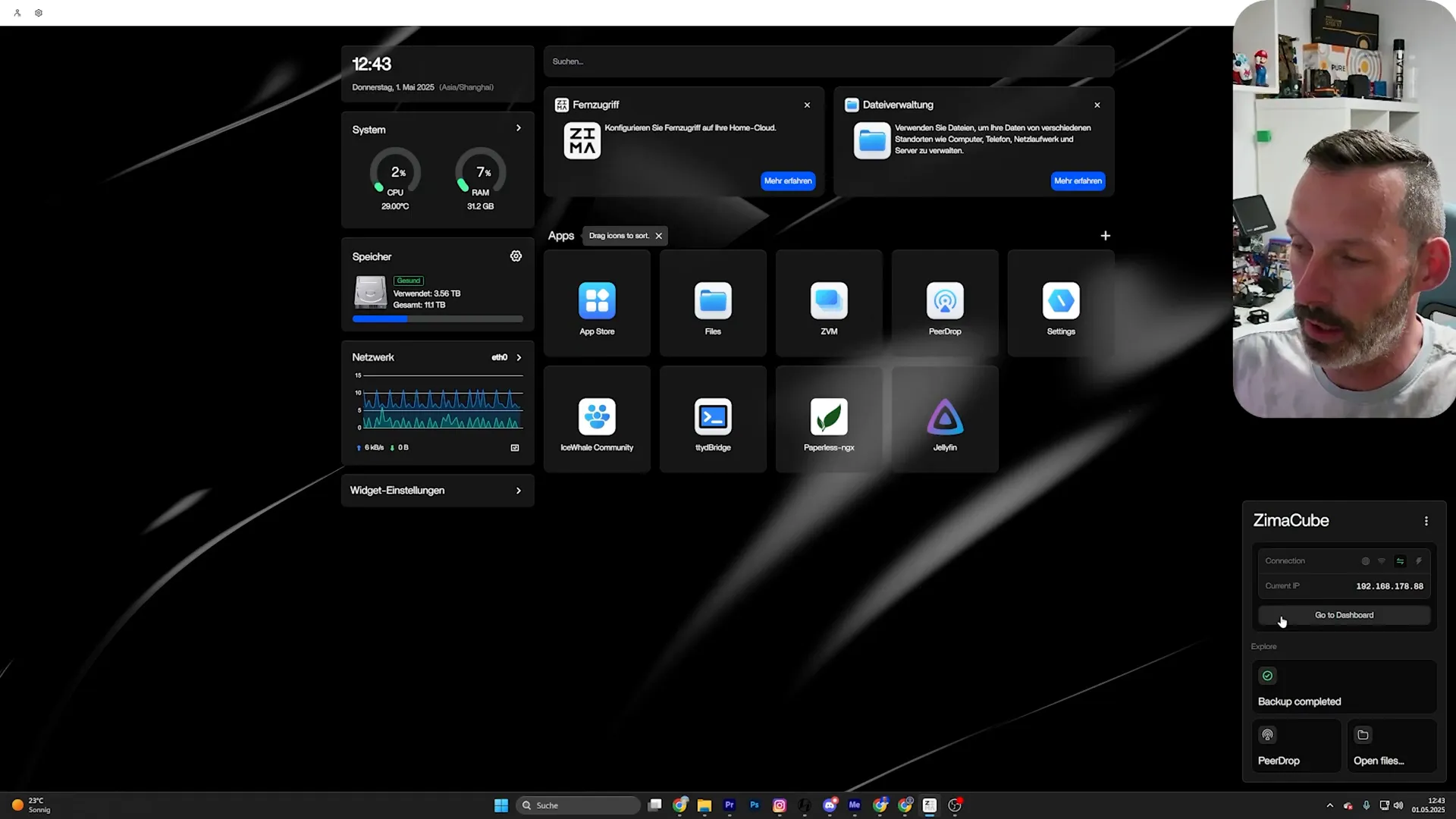 ZimaOS Backup Dashboard