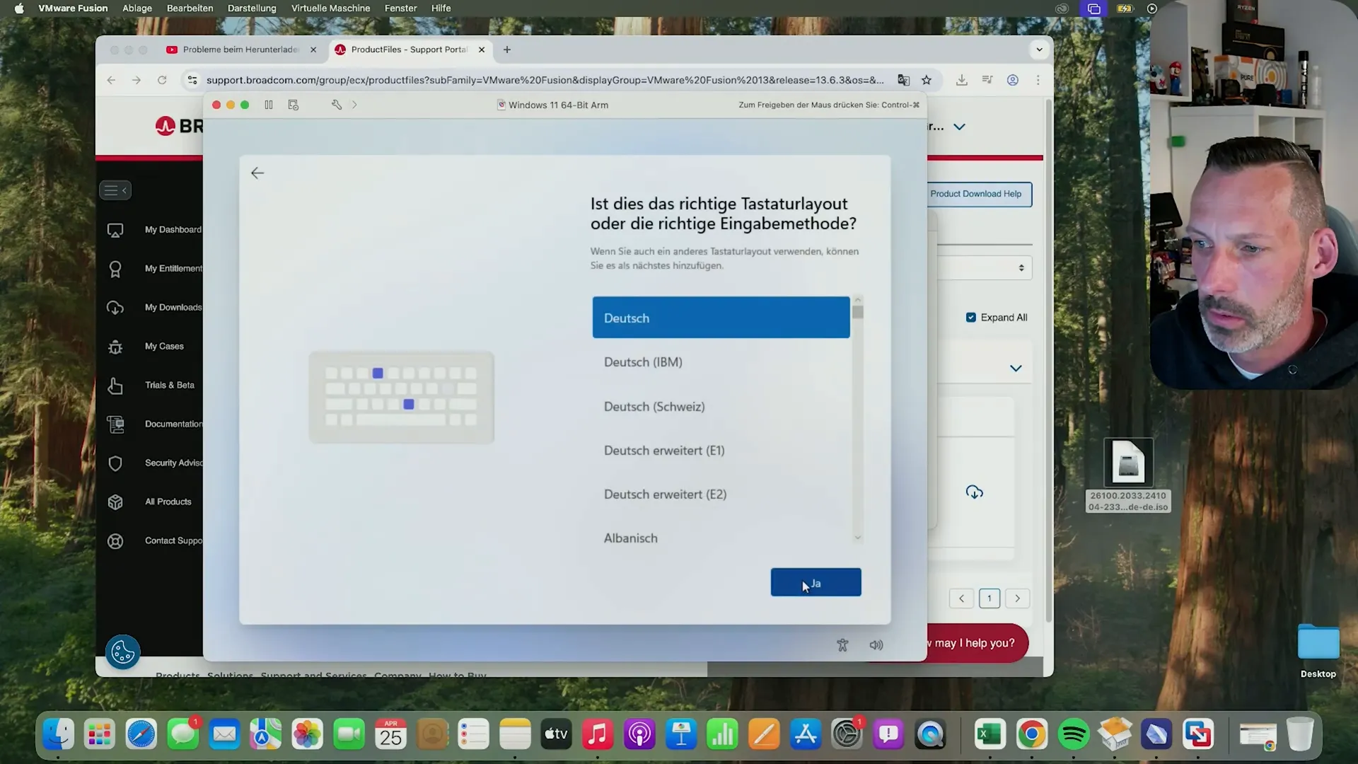 Windows Installationsbildschirm Sprache und Region auswählen