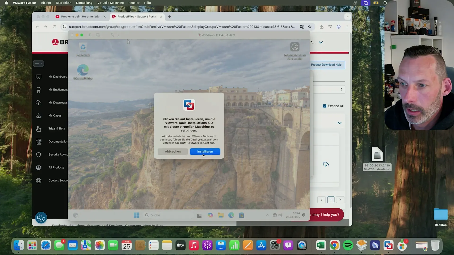 Installation der VMware Tools in der virtuellen Maschine