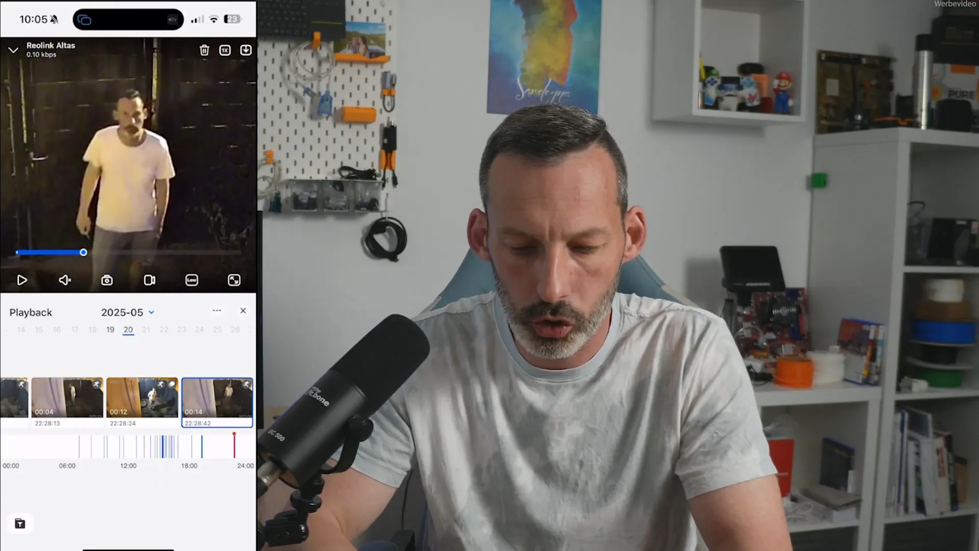 Nachtaufnahme mit Reolink Altas bei wenig Licht