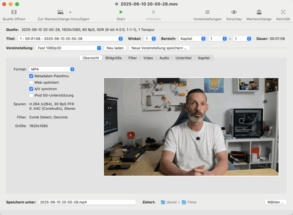 handbrake video converter videos kostenlos umwandeln video in mp4 umwandeln