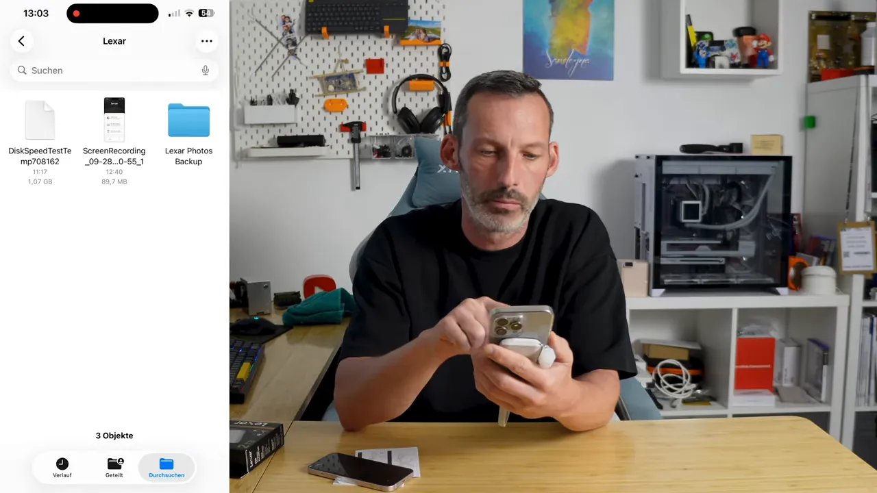 Datei-App: Lexar Ordnerstruktur und Backup