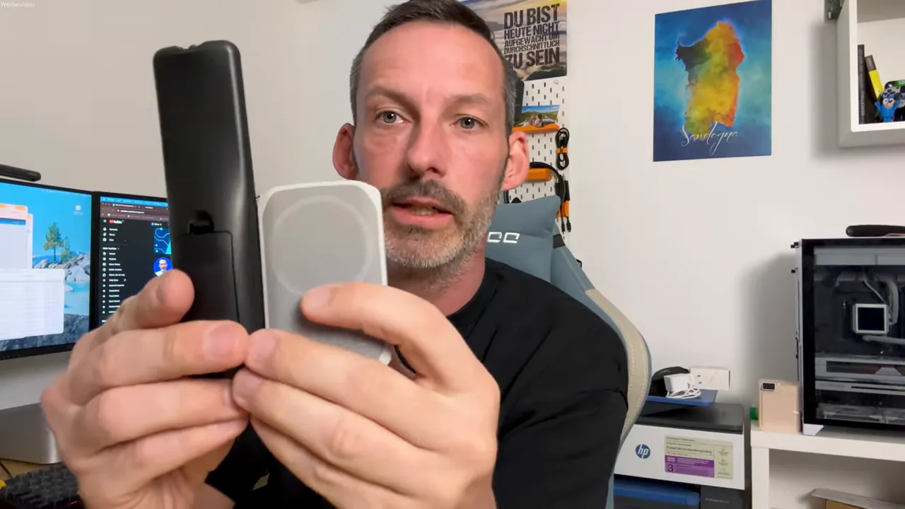 Größenvergleich mit Fernbedienung