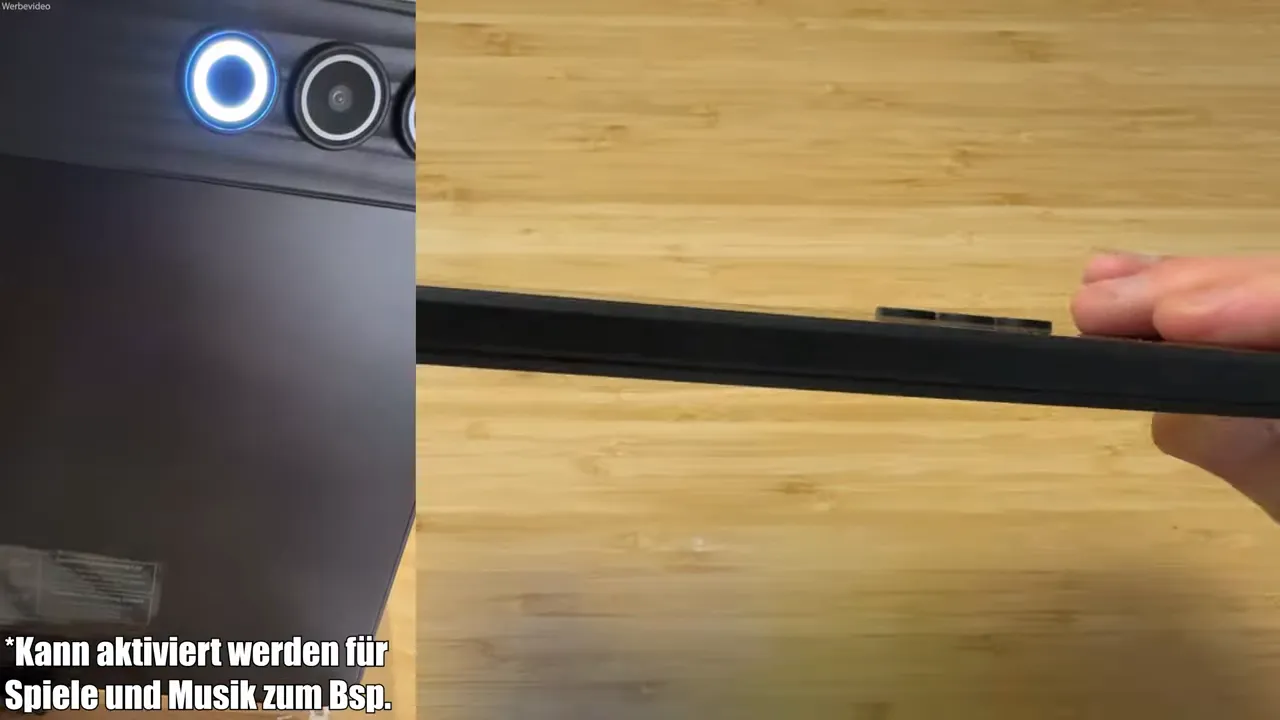 Ringlicht auf der Rückseite des Tablets