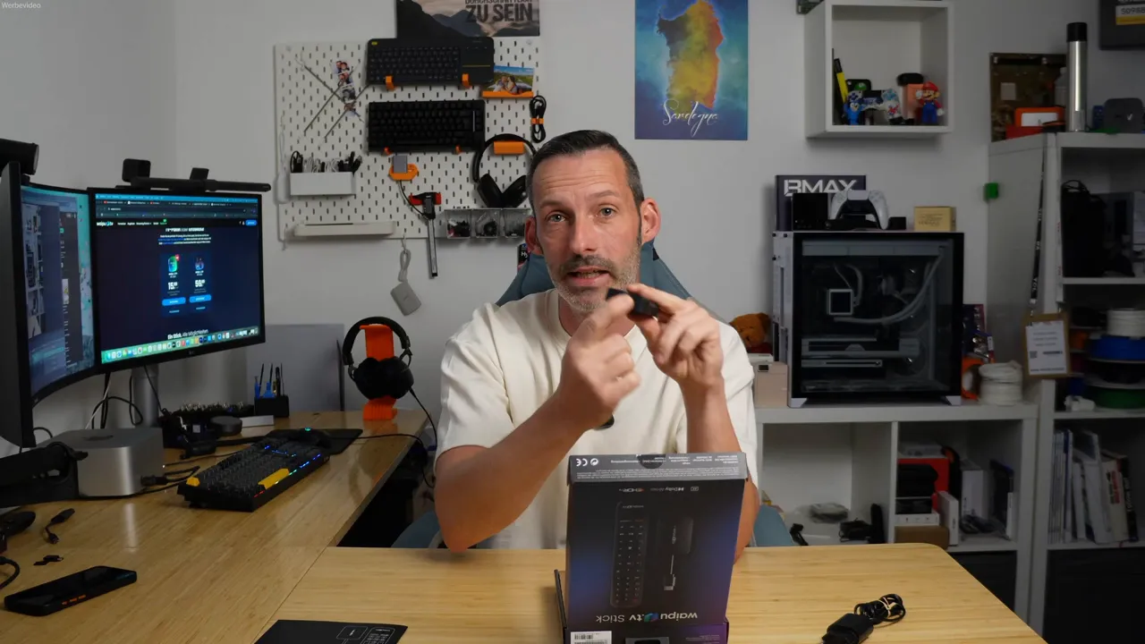 Nahaufnahme des Ethernet-Ports am waipu TV Stick