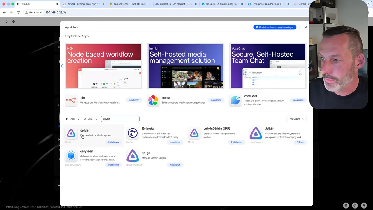 App-Store mit Jellyfin und mehreren Quellen