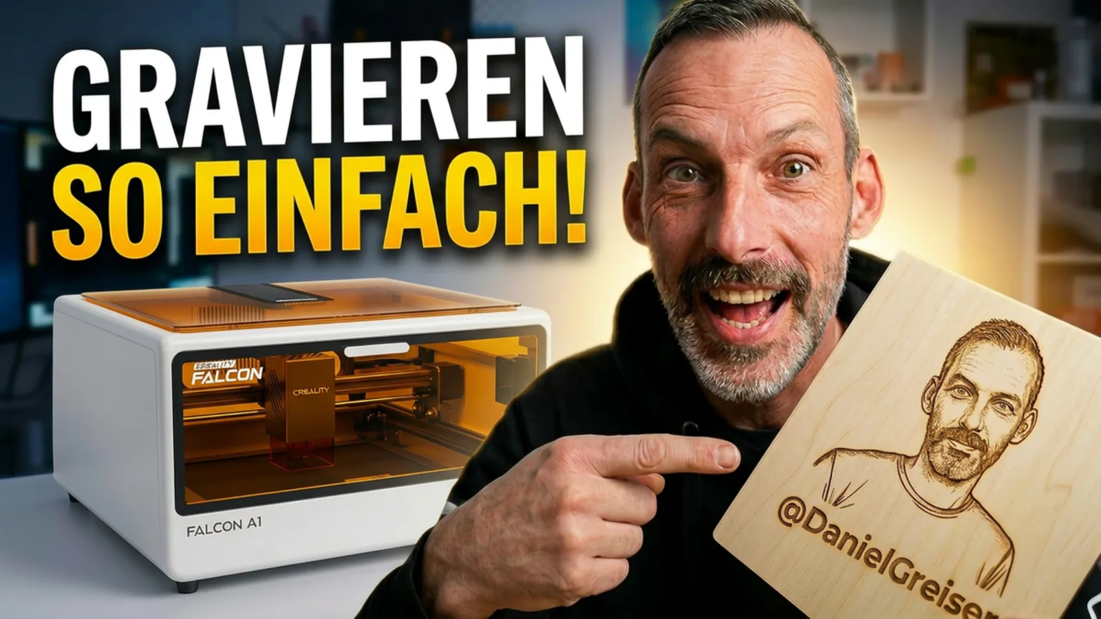Creality Falcon A1 Beitragsbild zum Test als Lasergravierer für Anfänger